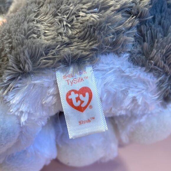 Ty Original Beanie Boos Slush the White and Grey Husky Dog 11” tall Excellent … - Picture 6 of 7
